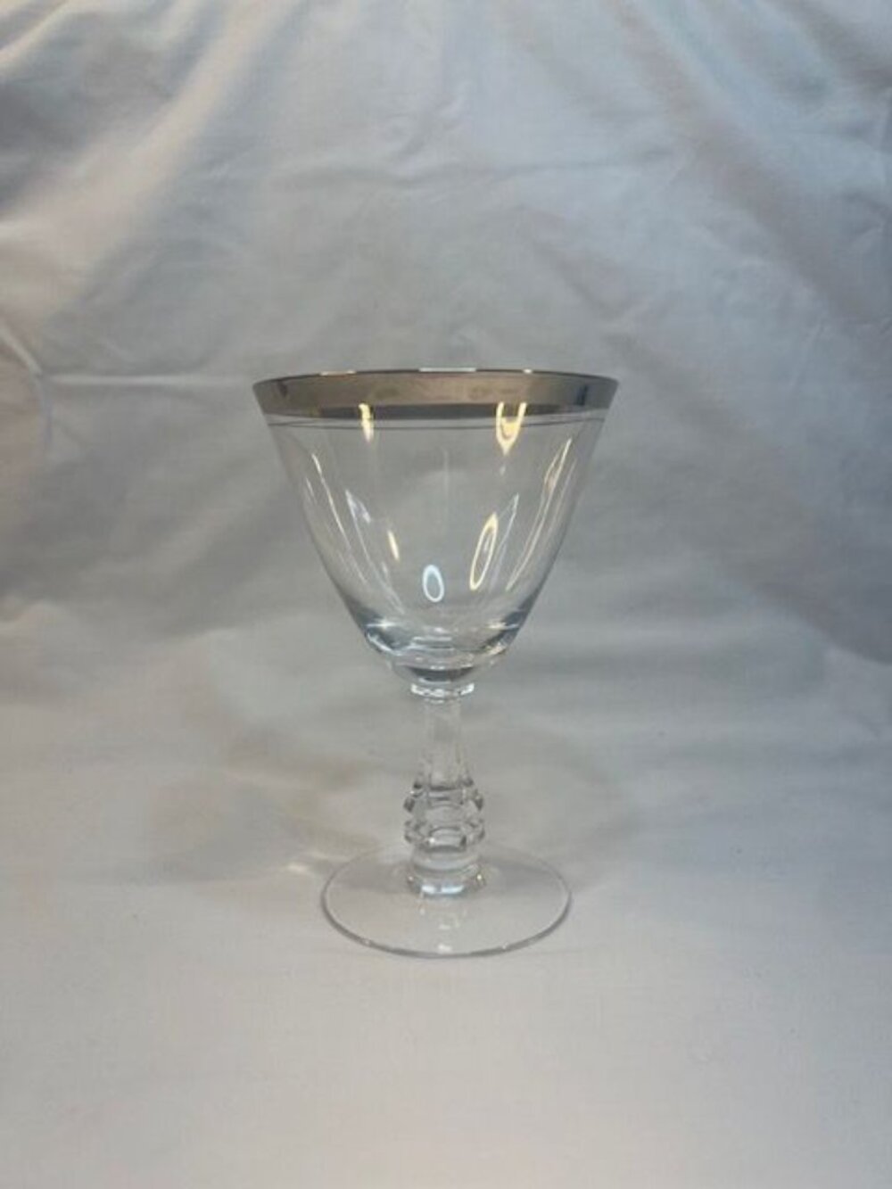 Set of Six (6) Tiffin-Franciscan Brookmar Wine Glass Platinum Ridge (Set of Six)